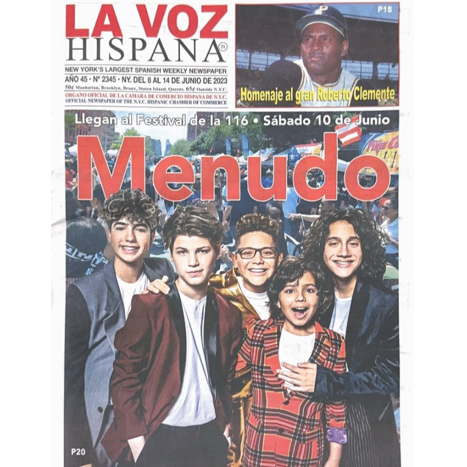 Newspaper photo of Menudo 6/14/2023